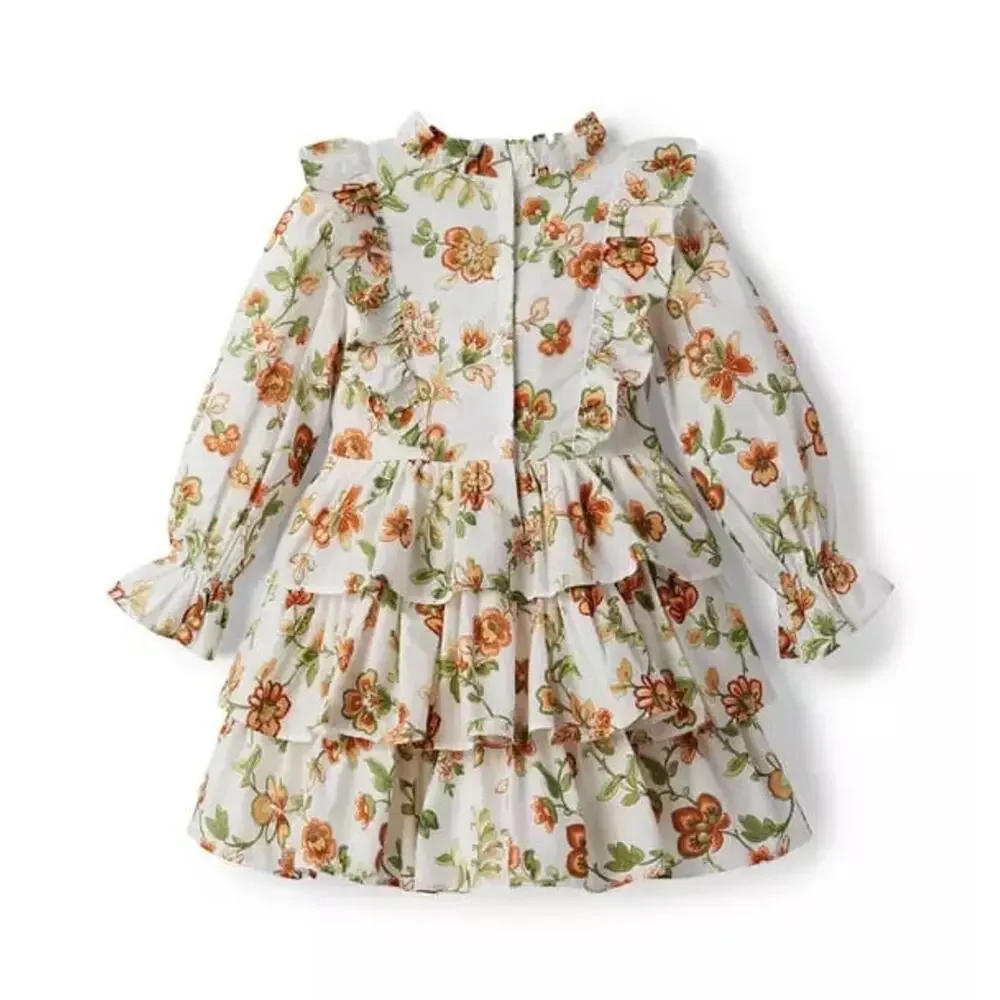 NWT❤️Janie and Jack Floral Tiered Ruffle Dress sz7